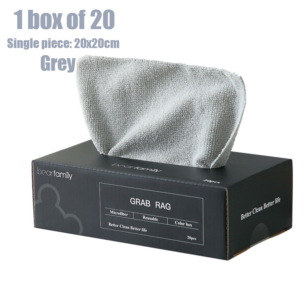 Tipo extractor, 1 caja de 20 trapos desechables de microfibra para cocina, absorbente de aceite, para perezosos, paño de limpieza, toalla, estropajo