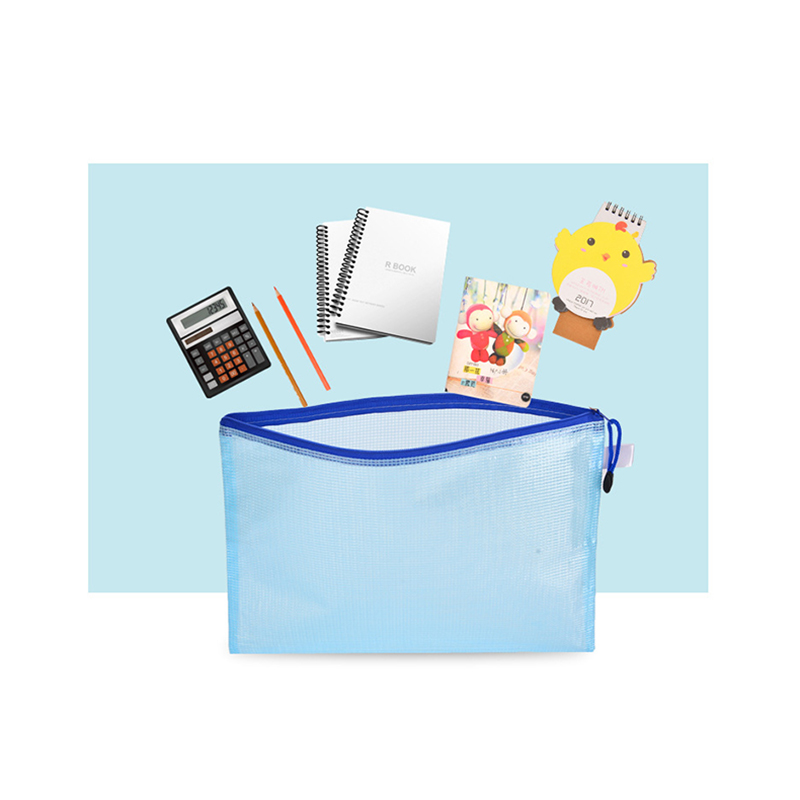 6Pcs A3 A4 A5 A6 Waterproof Plastic Zipper Paper File Folder Book Pencil Pen Case Bag File Document Bags Office Student Supply