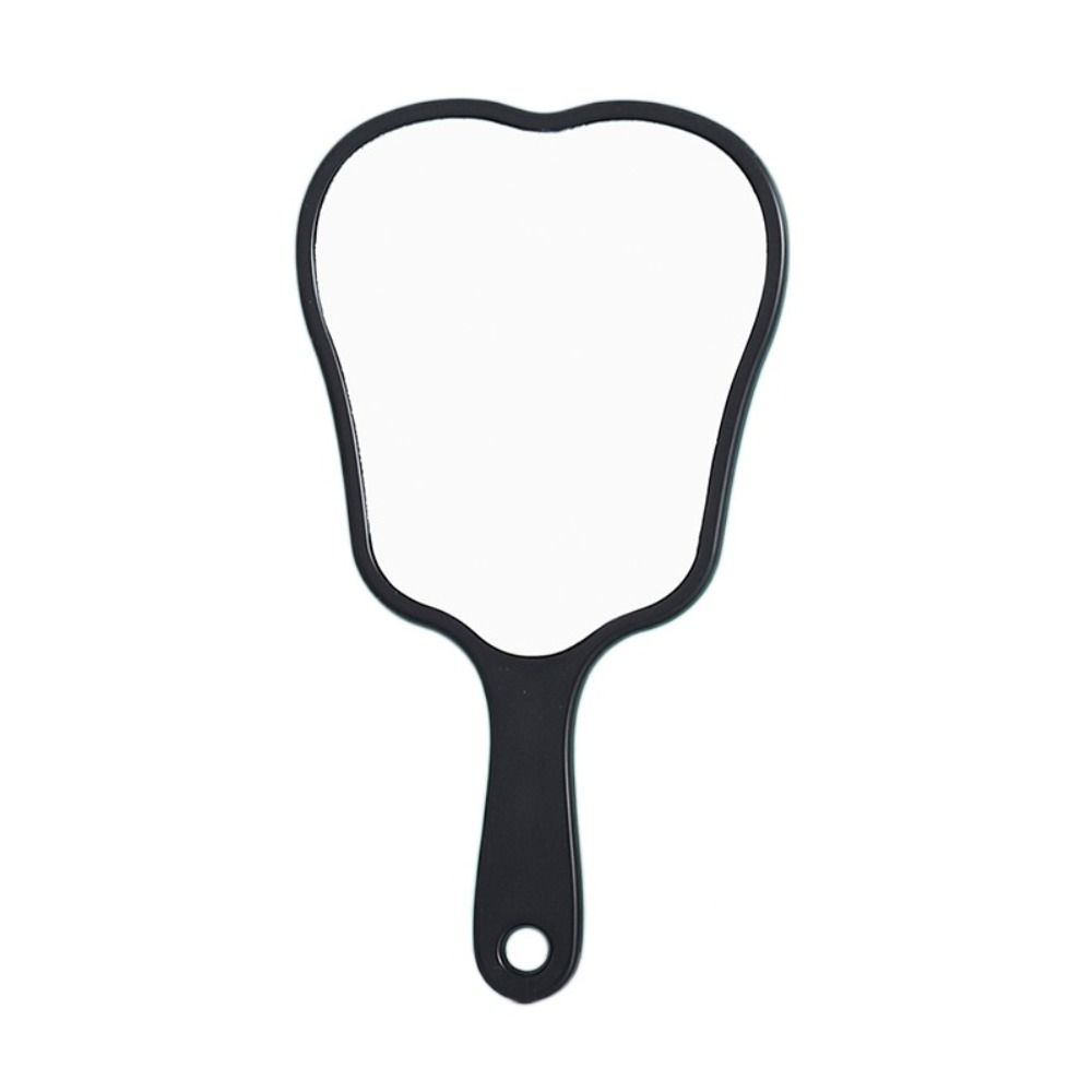 Espelho portátil em forma de dente de plástico para mulheres, durável e leve, de alta definição, espelho de maquiagem portátil mini espelho setorial portátil: Azul