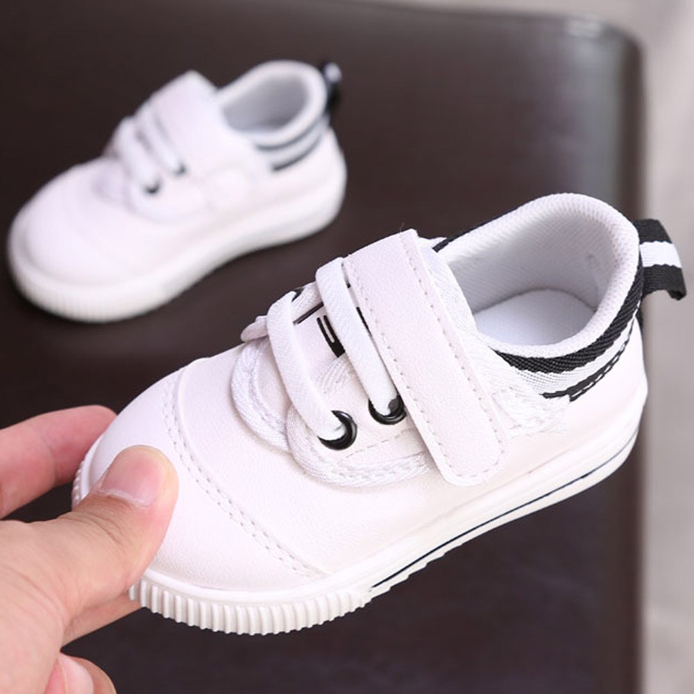 Schoenen voor Kids Off Wit Schoenen Meisjes Mode Casual Schoenen Peuters Schoenen voor Baby Meisjes Anti-slip Zolen: Zwart / 21