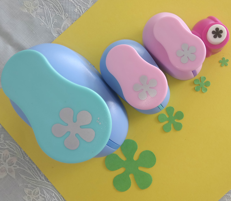 Perforadora de pétalos de espuma EVA para manualidades, cortador de papel con forma de flores, para manualidades y manualidades, DIY, para escuela, (3/8 ",5/8",1 ",2")