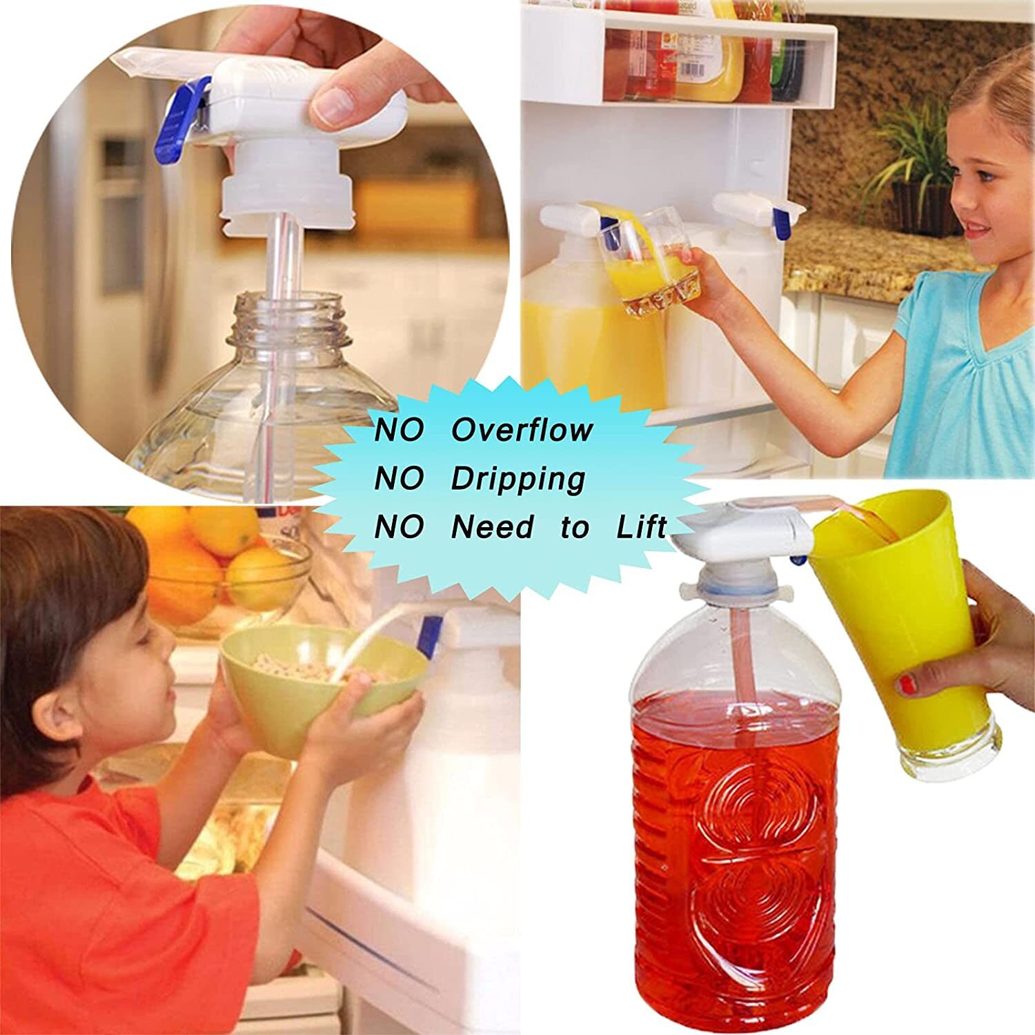 Electric Automatic Water Drink Beverage soda Dispenser Spill Proof Convenient Automatic Drinks Dispenser Fruit Juice