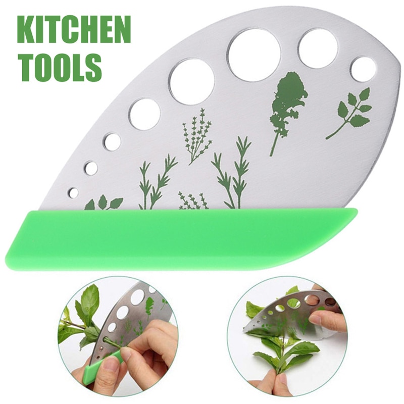 Kruid Stripper 9 Gaten Rvs Keuken Herb Leaf Strippen Tool Voor Boerenkool Snijbiet Collard Greens Tijm Basilicum Rozemarijn SP99