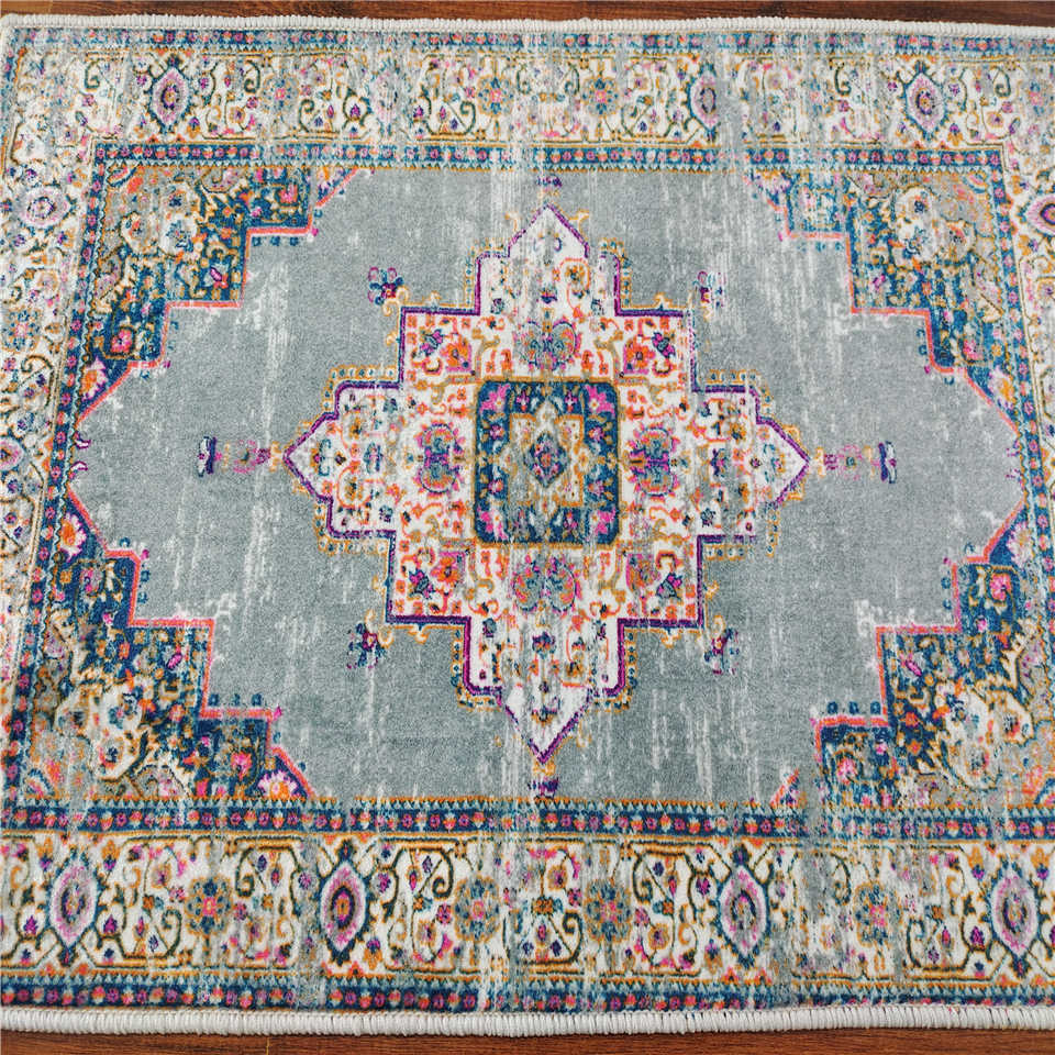 Tapis de cuisine rétro de Style persan, tapis de chevet à fleurs Vintage, ethnique bohémien, lavable pour sol, paillasson de salle de bain