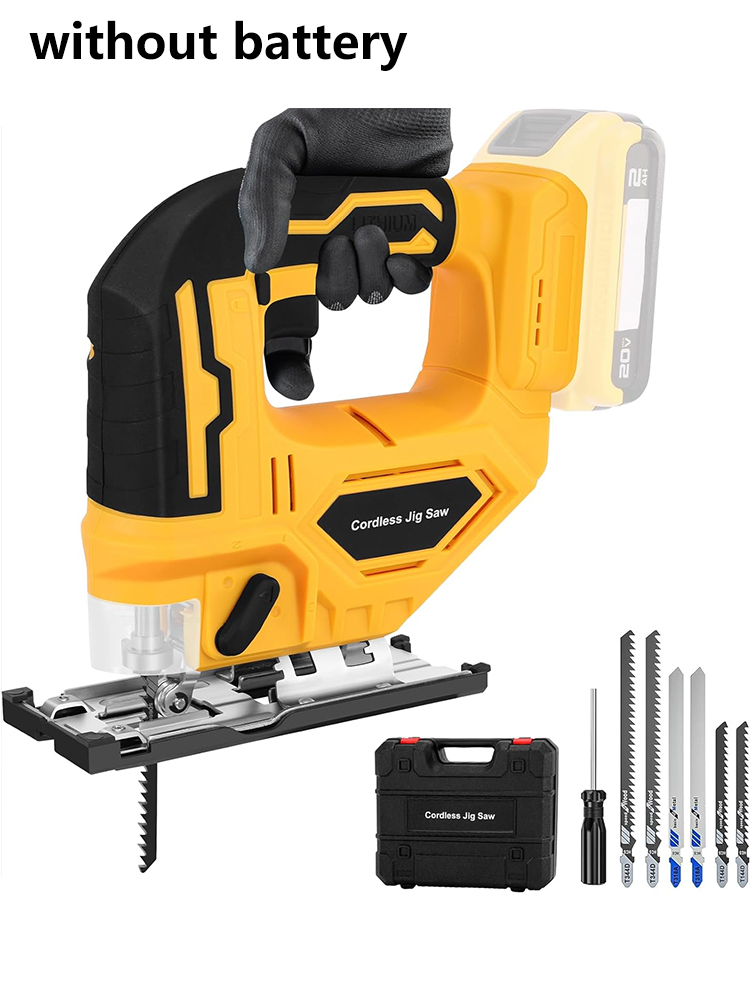 Beveled Cuts Cordless Jigsaw Tool Brushless Motor 2900RPM 45 Degree LED Light 4 Curve Cuttings for Dewalt 18V/20V Max Battery: CRIMSON