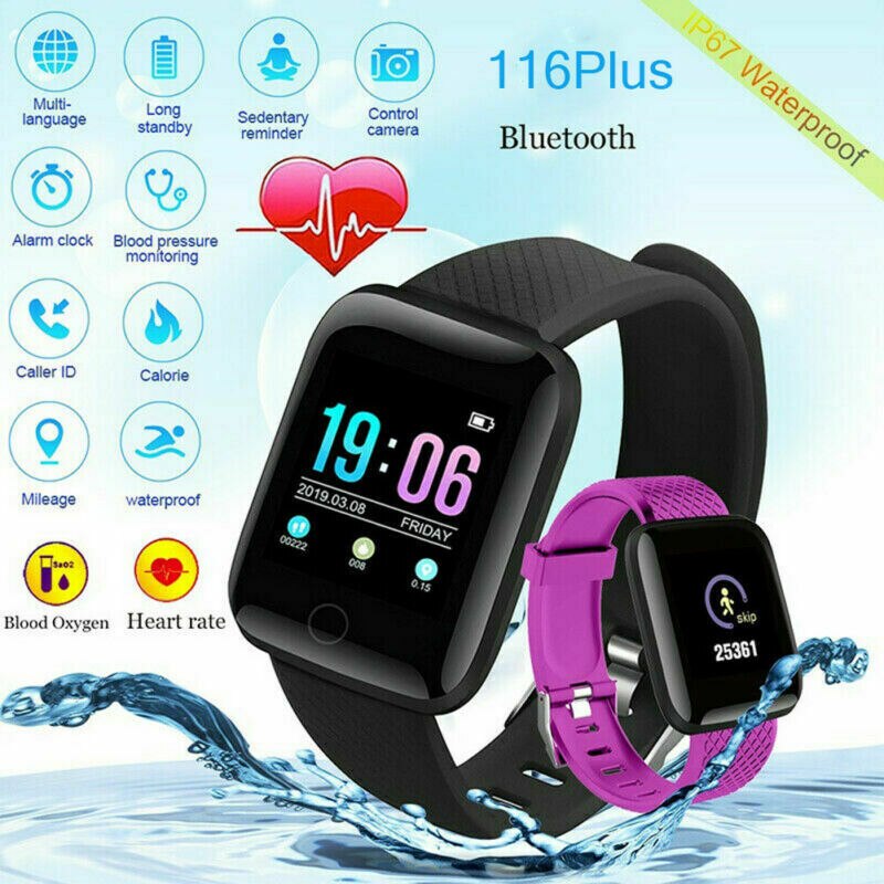 D13 smart ur mænd kvinder til android apple telefon vandtæt 116 plus puls tracker blodtryk ilt sport smartwatch