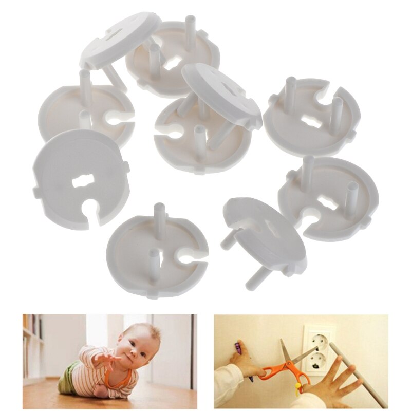 10Pcs presa elettrica Standard francese Baby Kids protezione di sicurezza per bambini protezione Anti Shock elettrico spine Protector ruota la copertura