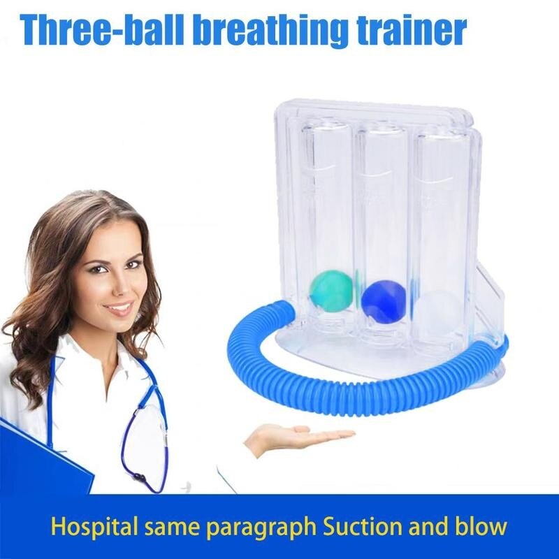 Respiratory Exerciser Three-ball Instrument Spirometry Training Fitness Test Tool Lung Function Breath Training Exercise Device