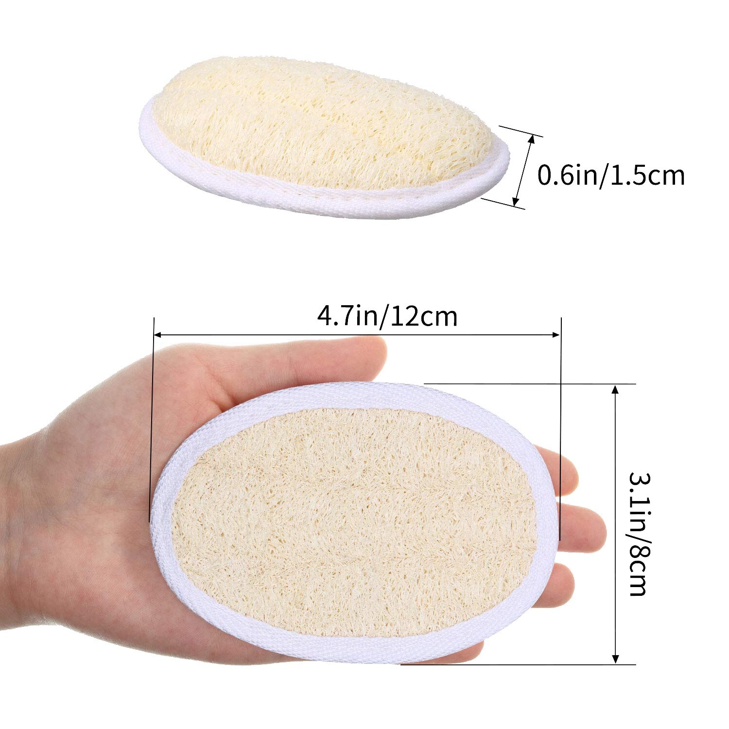 24 Pcs Exfoliating Loofah Pad Body Scrubber Bath Shower Loofah Sponge Pad Exfoliating Scrubber Brush Clean To Skin