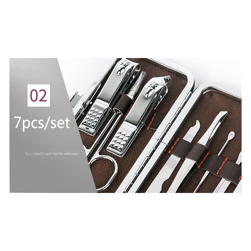 Ensemble de coupe-ongles, ensemble de 7 pièces, ciseaux à ongles, rainure à ongles, Pack dédié, pédicure pointue, olécrane, outils de manucure