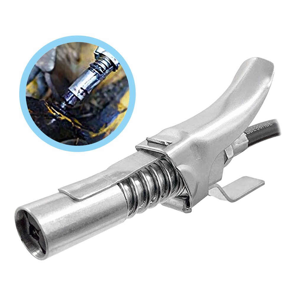 Grease Coupler Lock Pliers High Pressure Fitting Double Handle Filling Fits All Grease Guns - 1/8inch NPT Fitting