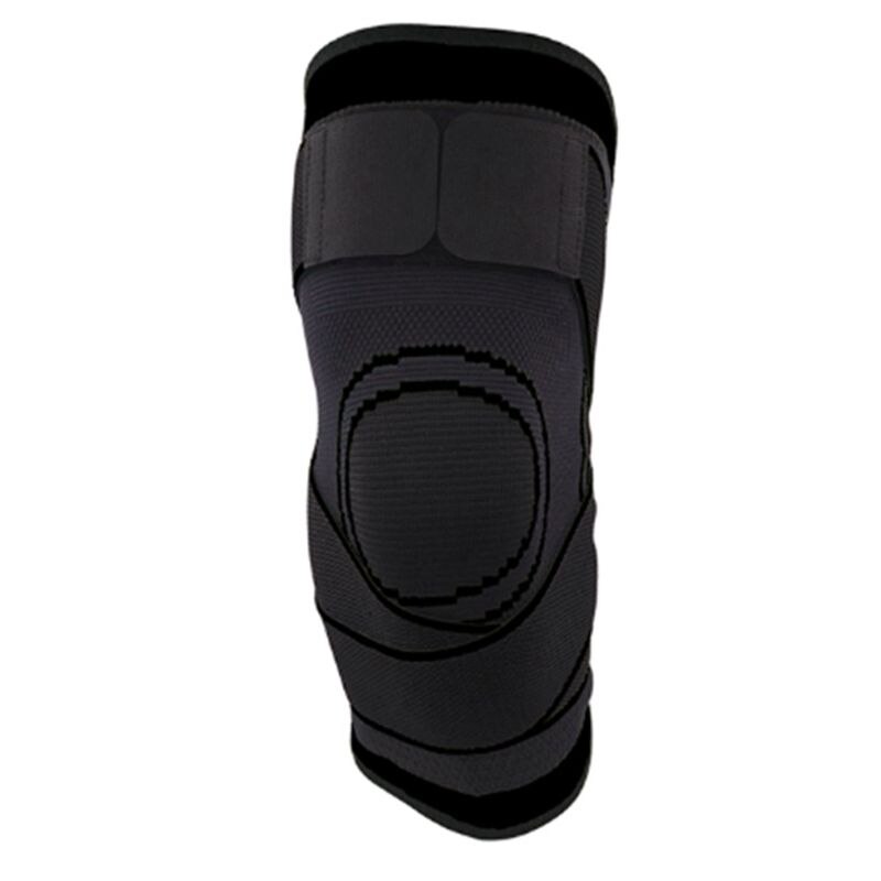WorthWhile 1PC Sport Pressurized Kneepad Elastic Knee Pads Support Sleeve Basketball Volleyball Brace Training Fitness Protector: Black / L