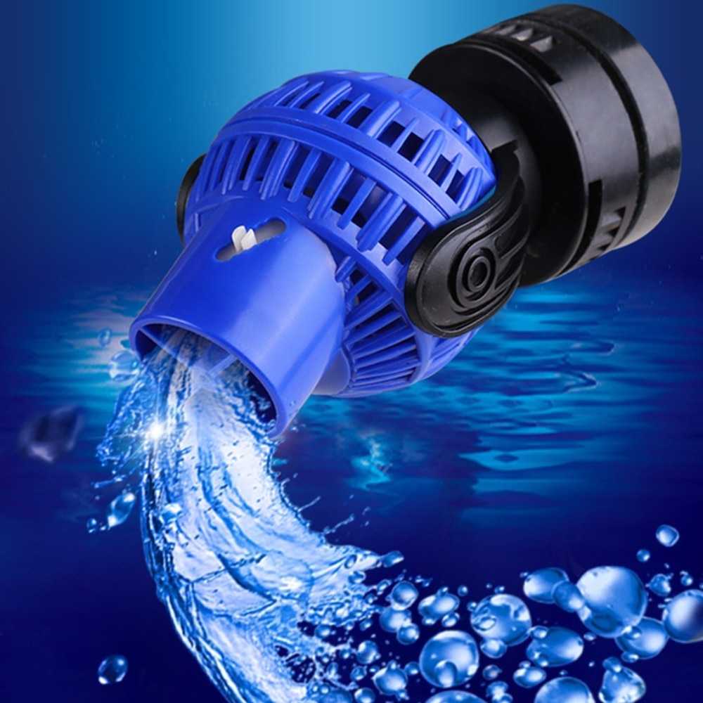 360dergee Aquarium Wave Maker Pump Single Double Head Adjustable Direction Seawater Freshwater Wave Pump For Fish Tank Surf Pump