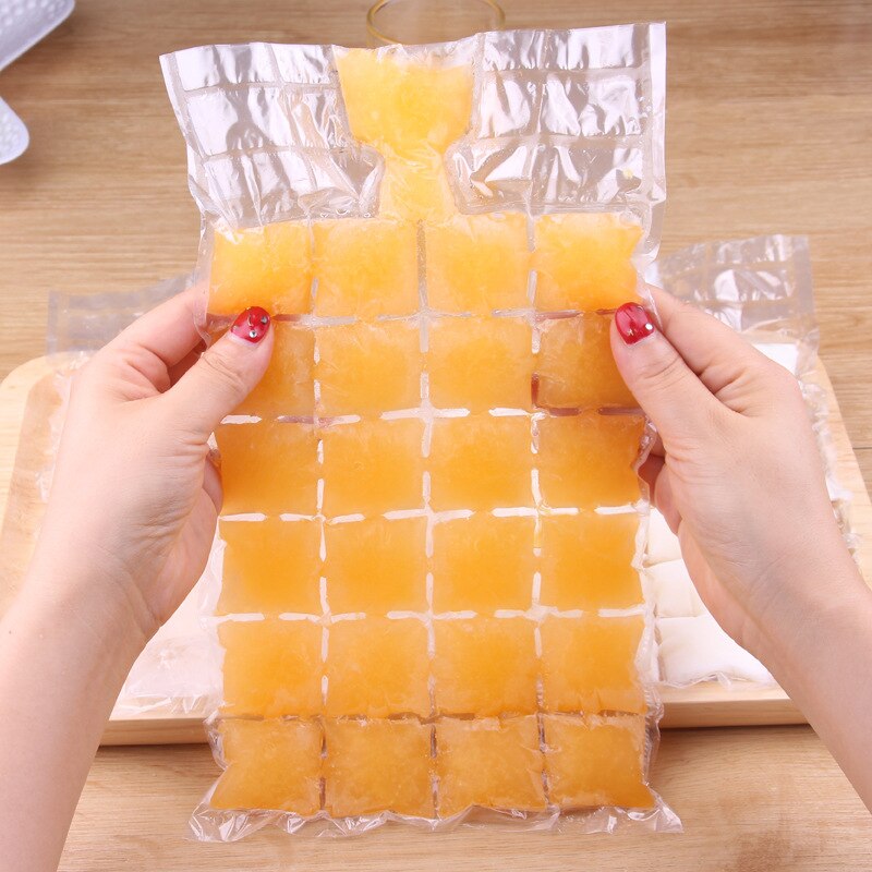 Molde para cubitos de hielo con autosellado, bolsas transparentes desechables para hacer cubitos de hielo, máquina de congelación rápida, utensilios de cocina, 10 Uds.