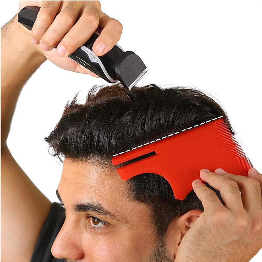 Regla de estilo de peluquería Compatible con cortadora de pelo, herramienta de corte de cabello, plantilla de línea de pelo multicurva, plantilla para herramientas de peinado