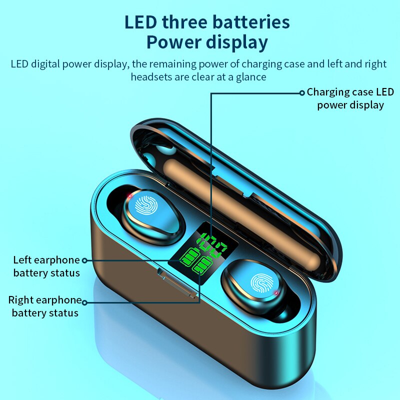 Tws bluetooth hoofdtelefoon, draadloze sport oordopjes, mini gaming headset met microfoon, waterdichte oordopjes voor xiaomi, huawei, oppo en iphone