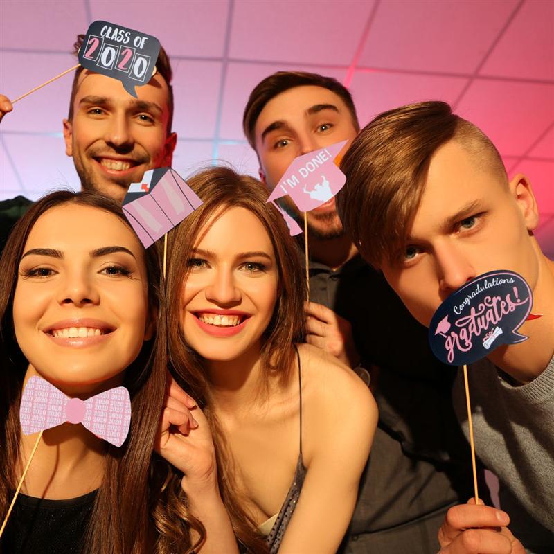 24pcs Graduation Photo Props Taking Photo Props Photography Accessories Party Supplies for School Graduation Party Decorations