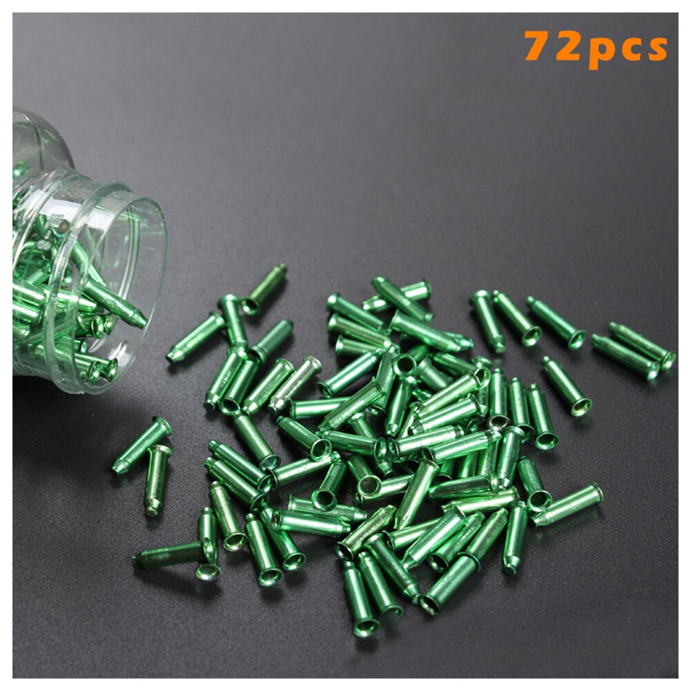 Aleación Multicolor anodizado rueda de bicicleta radios pezones 14mm bicicleta de montaña ciclismo radios pezones para rueda de bicicleta 72 Uds: Verde
