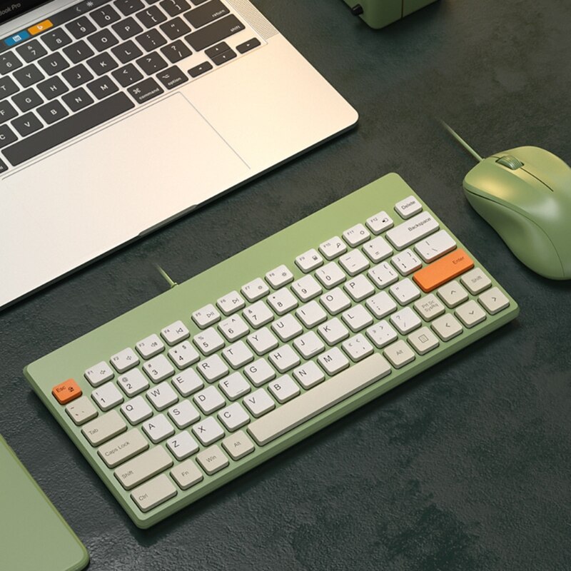 79 Keys Wired USB Keyboard Quiet Ultra Thin Slim Compact Keypad for PC Computer Laptop