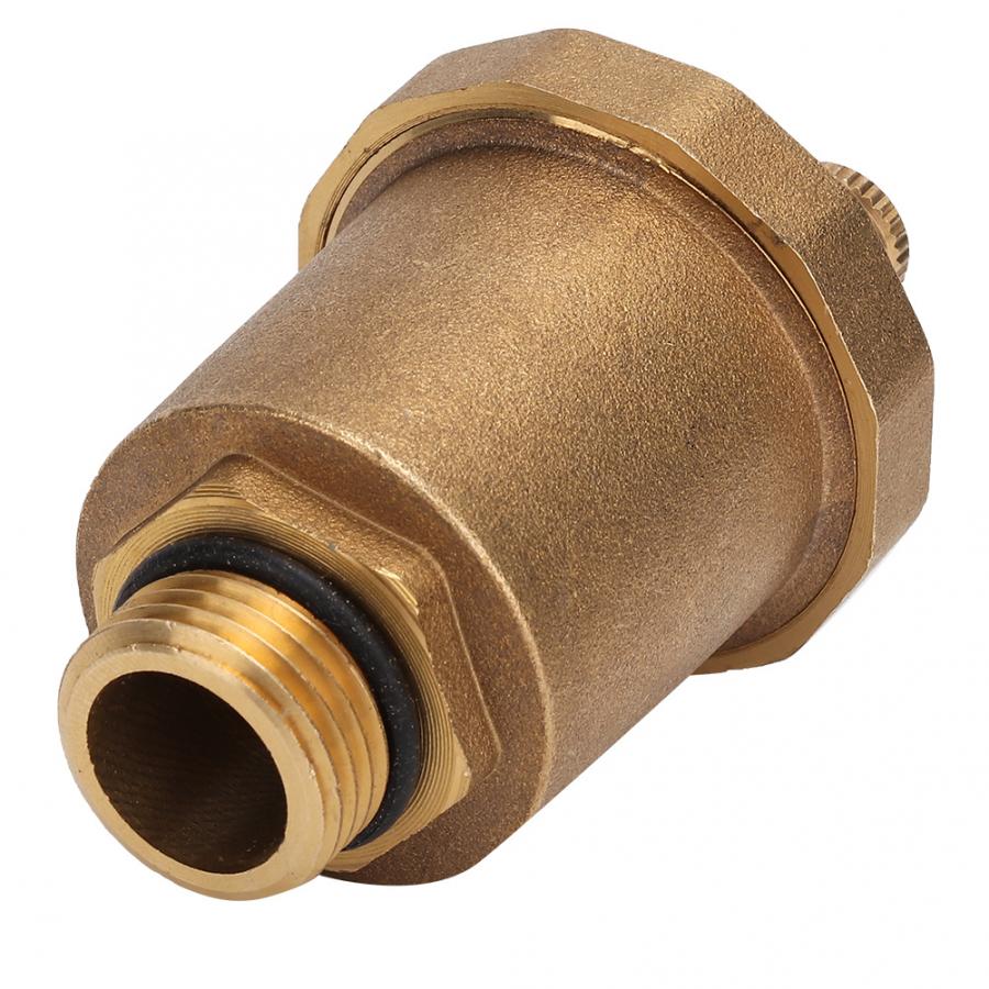 Brass Automatic One Way Air Vent Valve G1/2" Male Thread Air Vent Exhaust Valve Electric Magnetic Valve