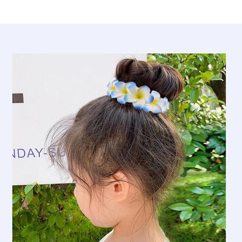 Bandeau de cheveux pour filles, couronne de fleurs PlumBR, bandeau magique pour chignon, frangipanier, guirxiété de cheveux, mariage, 11 couleurs, , 2 pièces