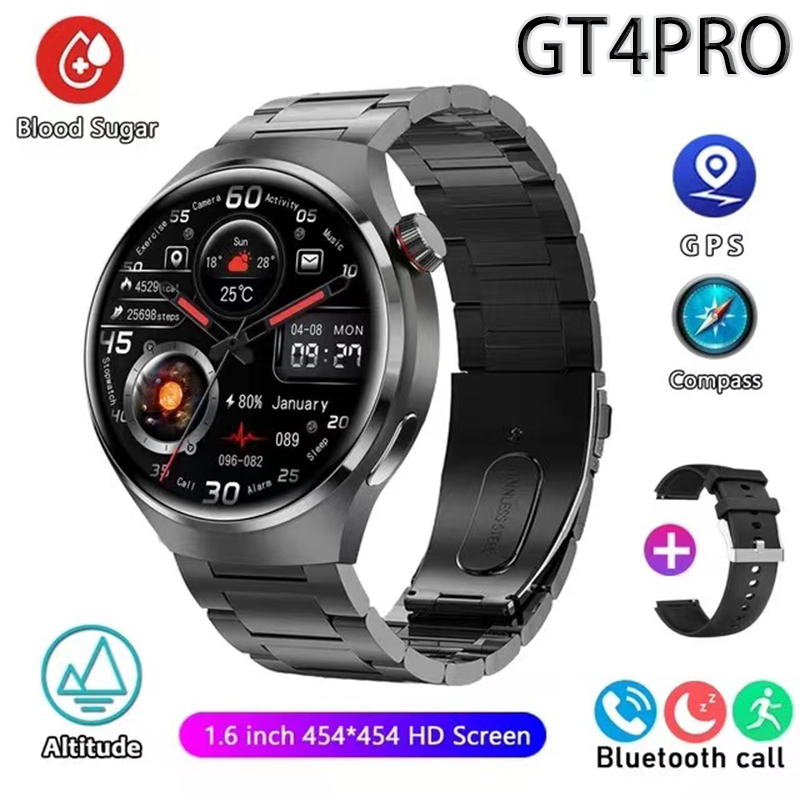 Huawei-Montre connectée GT4 Pro pour homme, GPS, NDavid, écran AMOLED 360x360, fréquence cardiaque, appel Bluetooth, étanche IP68, 2024: YELLOW