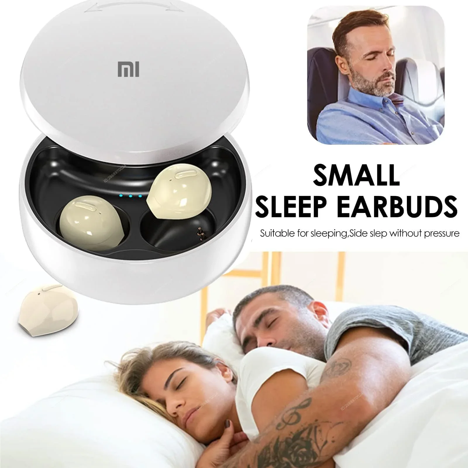 Xiaomi Invisible Earbuds Wireless Bluetooth Earphones in Ear Mini Discreet Small Tiny Earpiece Portable Sleep Headphones Hidden