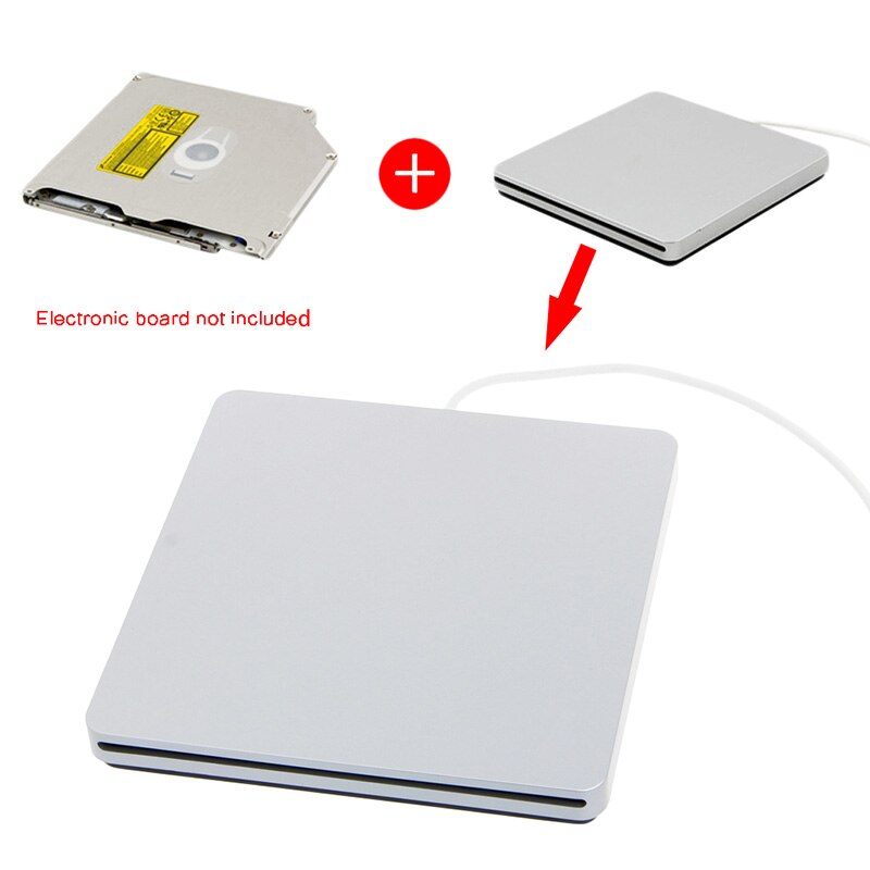 External USB DVD RW Drive Enclosure Case for macbook Pro Air Optical Drive Y5LC