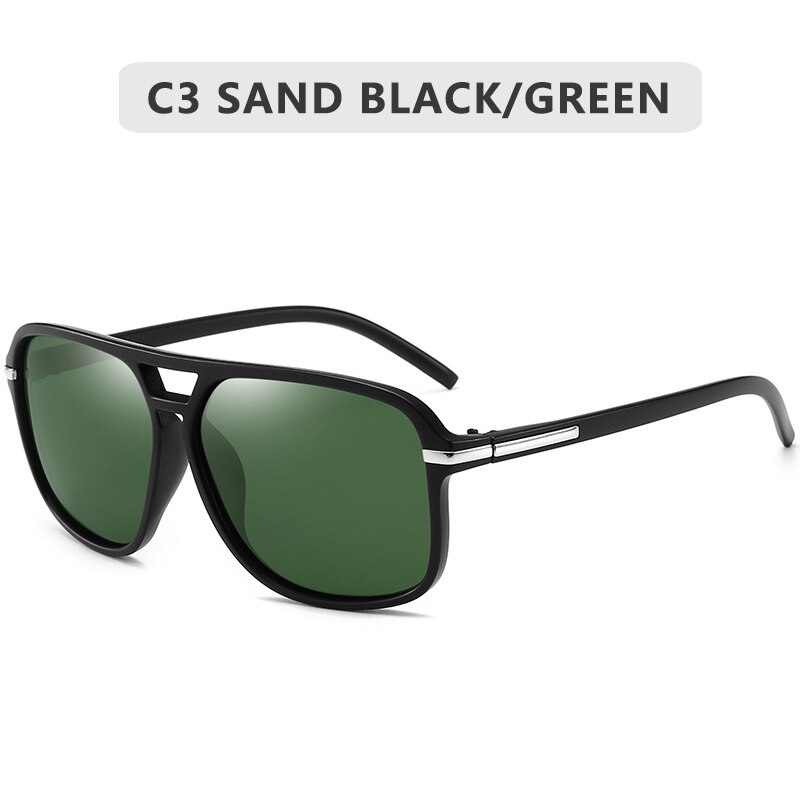 Mænd cool firkantet stil gradient polariserede solbriller kører vintage mærke billige solbriller oculos de sol: C3