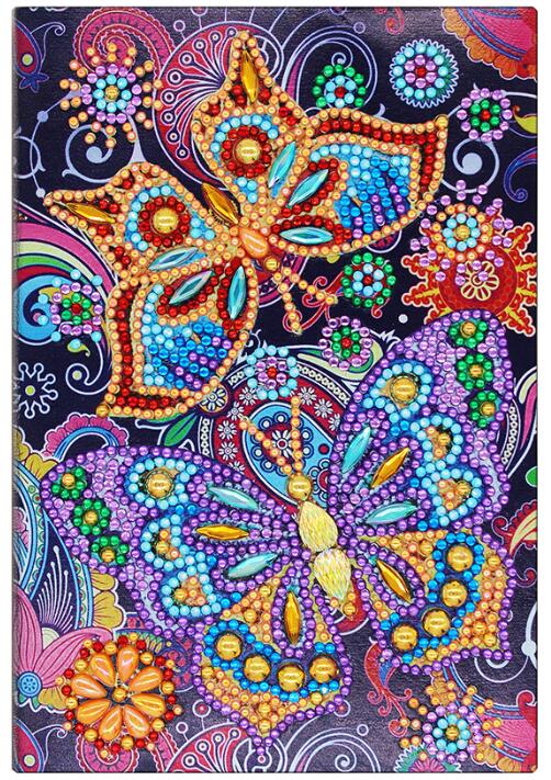 A5 Notebook DIY Special Shaped Diamond Painting Notebook Butterfly flower Diary Book Embroidery Diamond Cross Stitch: Notebook-2