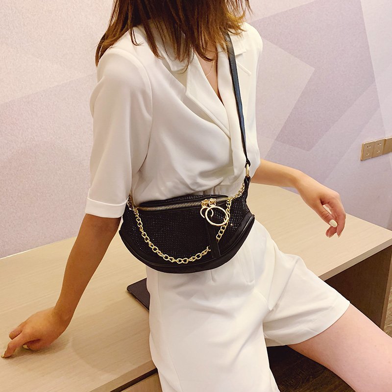 Borse Per Le Donne Brillante Diamante di Cuoio Sacchetto di Spalla Delle Donne Catena di Borsa Crossbody Femminile Casual Catena Borse Femminili Bolsas Borse