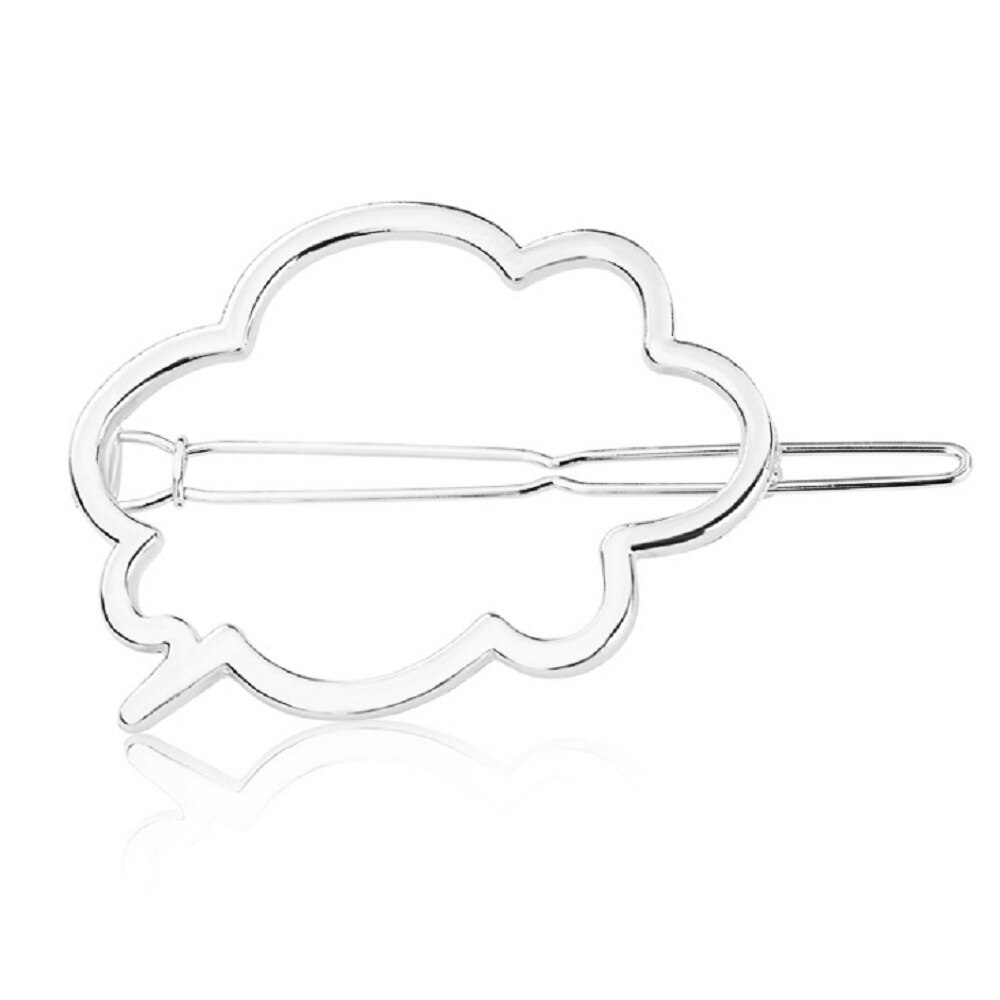 femme cheveux accessoires pince à cheveux épingle métal géométrique alliage bandeau lune cercle Hairgrip Barrette filles support: 10