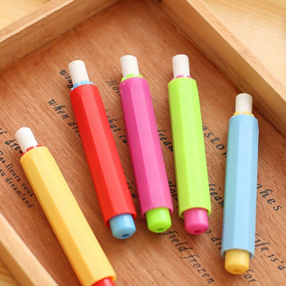 5 farve sundhed giftfri kridt holder kridt klip farverige kridt indehavere ren undervisning hold til lærer børn papirvarer