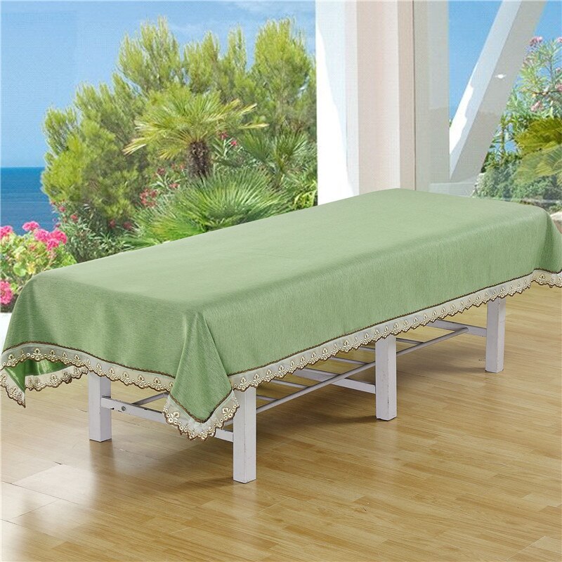 Premium Massage Tafel Lakens, Fijn Linnen, Schoonheidssalon Bed Cover. Geen Verkleuring, Geen Bal, Geen Krimp, Kant Zoom Type: Army Green