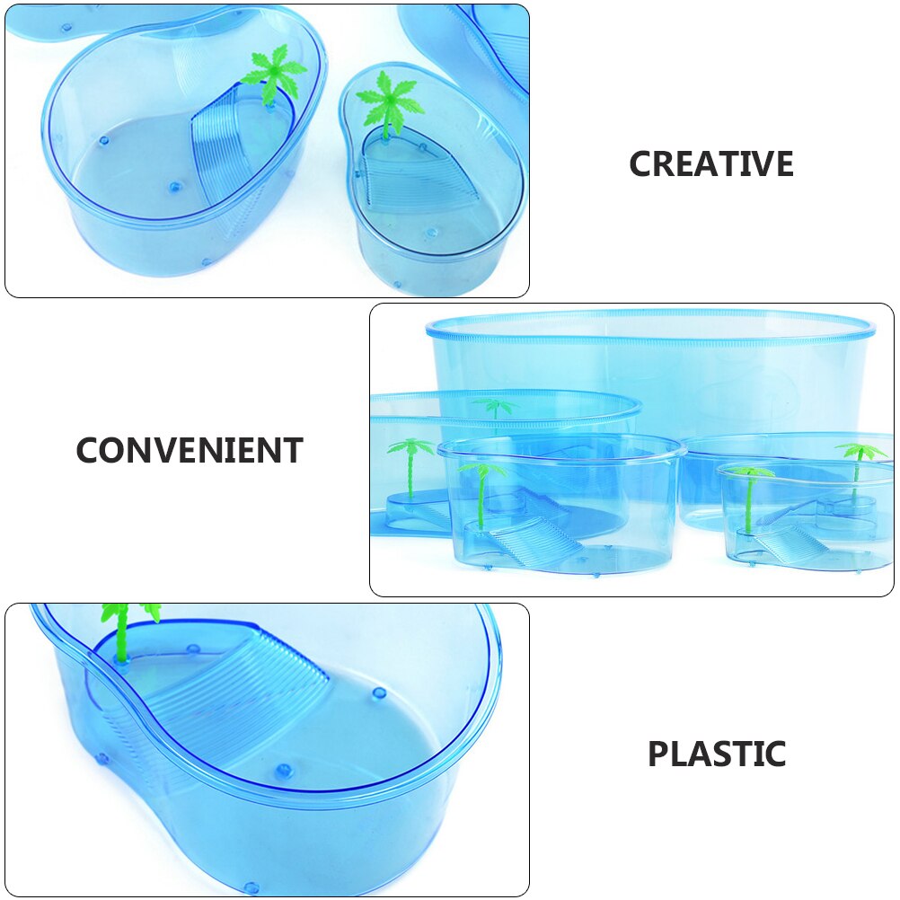 Household Turtle Tank Multi-function Turtle Cage Transparent Reptile Tank Turtle Supply