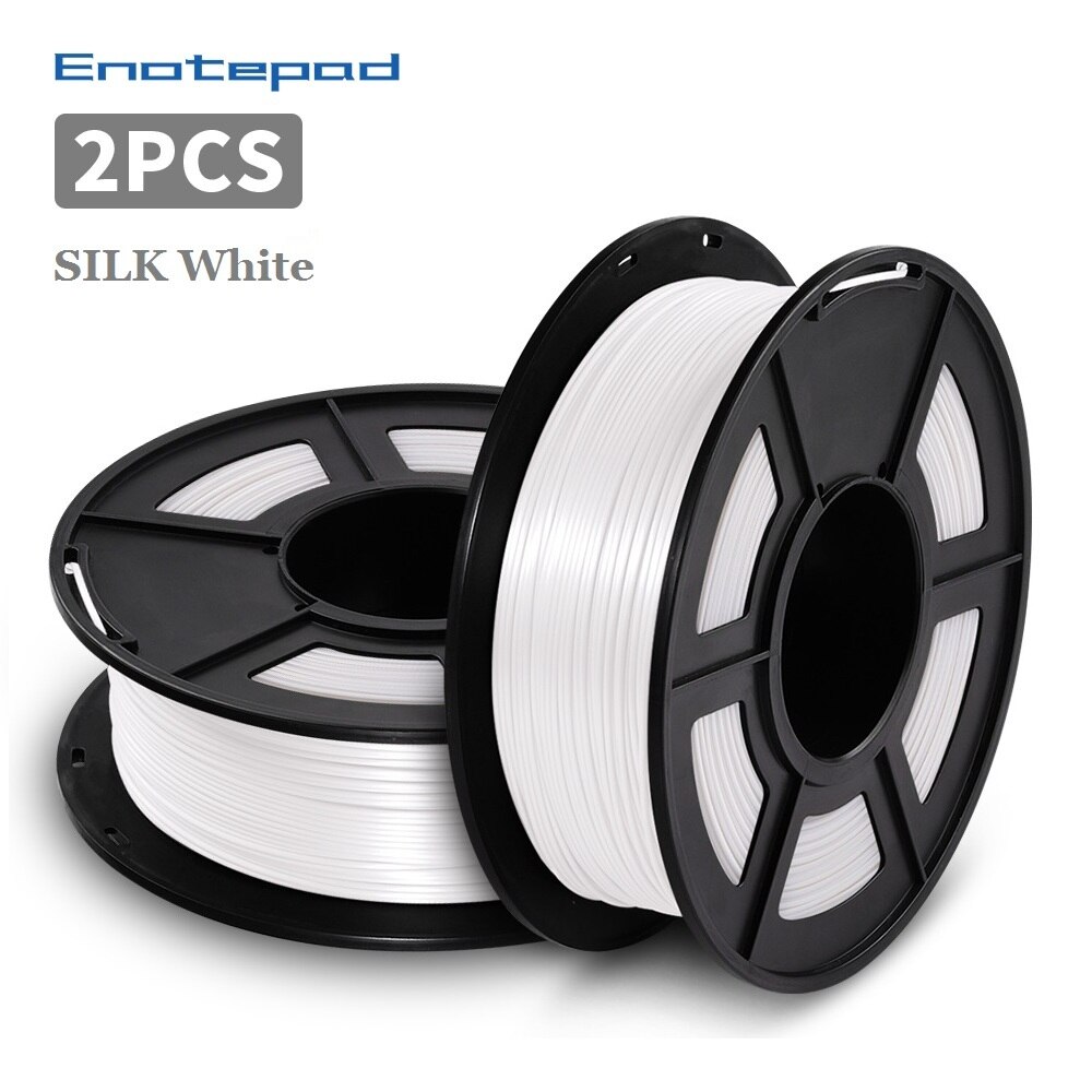 Enotepad Zijde Regenboog Filament Set 3D Afdrukken Materialen Voor Printer 1Kg 2.2 Lbs 1.75Mm 339M Per Rol voor 3D Afdrukken Vullingen: SILK-WT-2KG