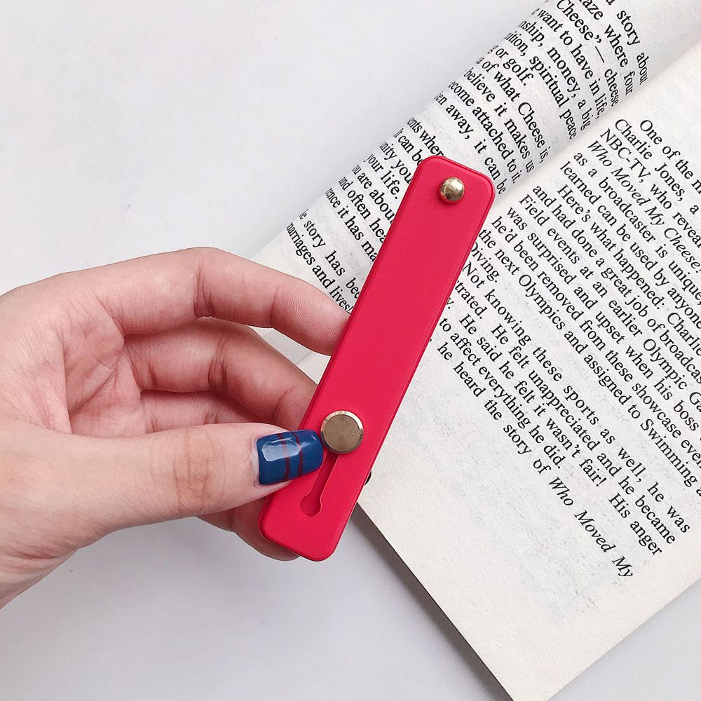Grip Siliconen Telefoonstandaard Smartphone Ondersteuning Telefoon Desktop Beugel Telescopische Vinger Riem Push Pull Grip Mobiele Telefoon Houder: Transparant