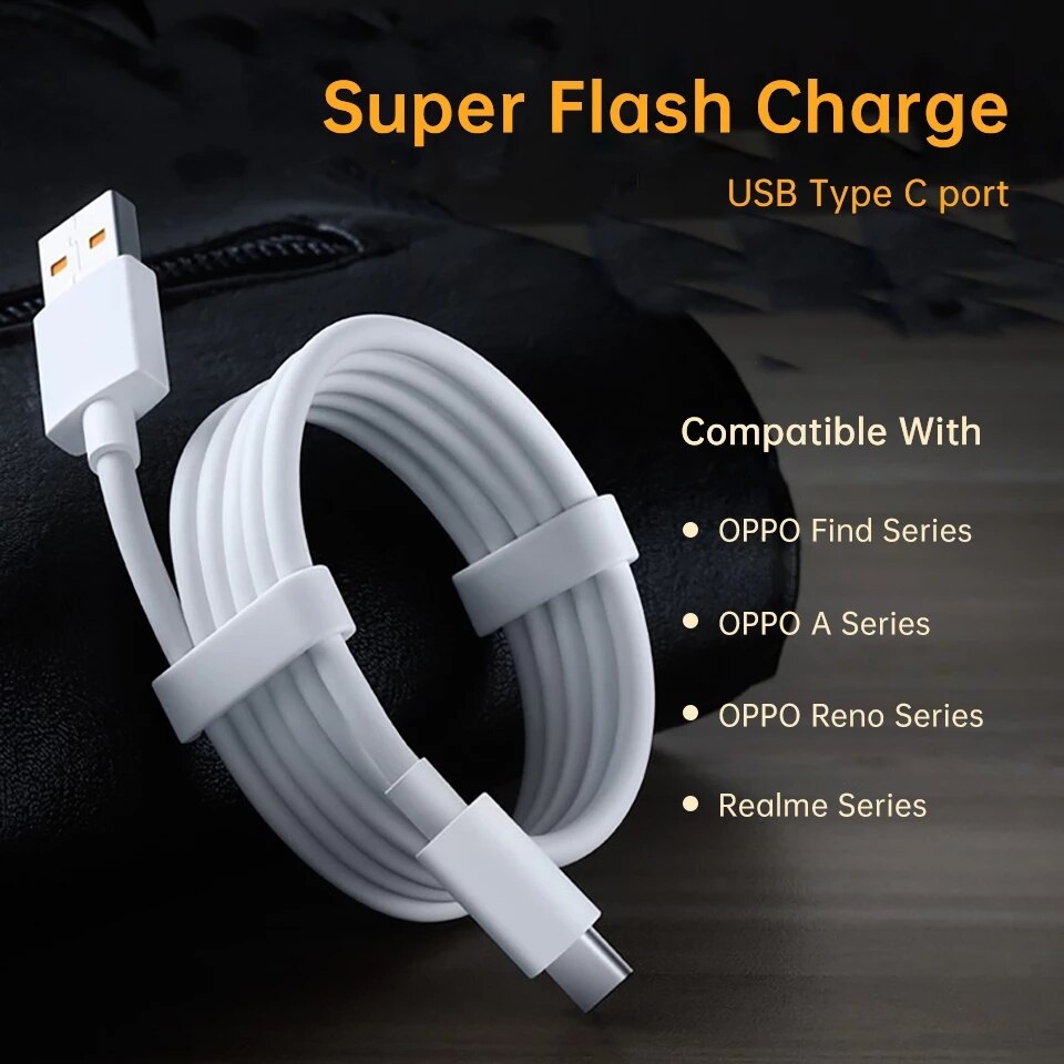 For Realme Type C Cable Phone Cables 65w 6A Super Fast Charge Super Dart Real Me 7 pro 8 8i 9pro 9i 6 X50 GT GT2
