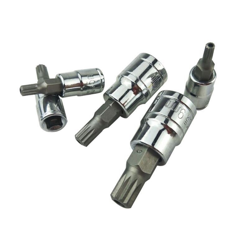 10 Pcs XZN 12 Point Triple Square Spline Bit Socket Set Tamper Proof with Case