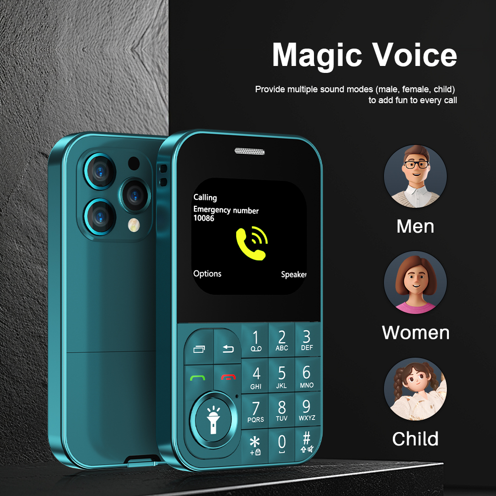 SERVO V9 kleine kaart mobiele telefoon Dual SIM stand-by zaklamp Magic Voice Speed Dial Retro camera Kleurrijke draagbare functie telefoon