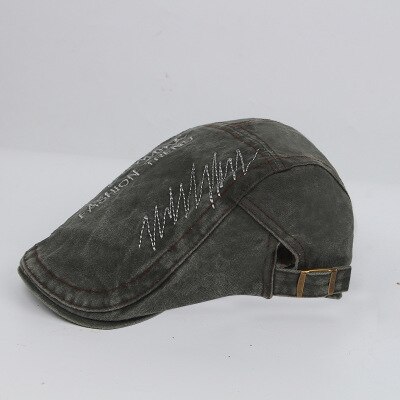 3 farbe Frühjahr Sommer Jeans Baskenmütze Hüte für Männer Frauen Casual Unisex Denim Baskenmütze Kappe Ausgestattet Sonne Cabbie ivy Flache Kappe: green