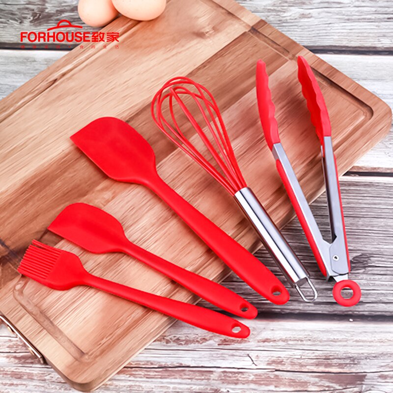 10 stk / sæt non-stick redskaber sæt værktøj køkkenudstyr silikone varmebestandigt køkken madlavningssæt