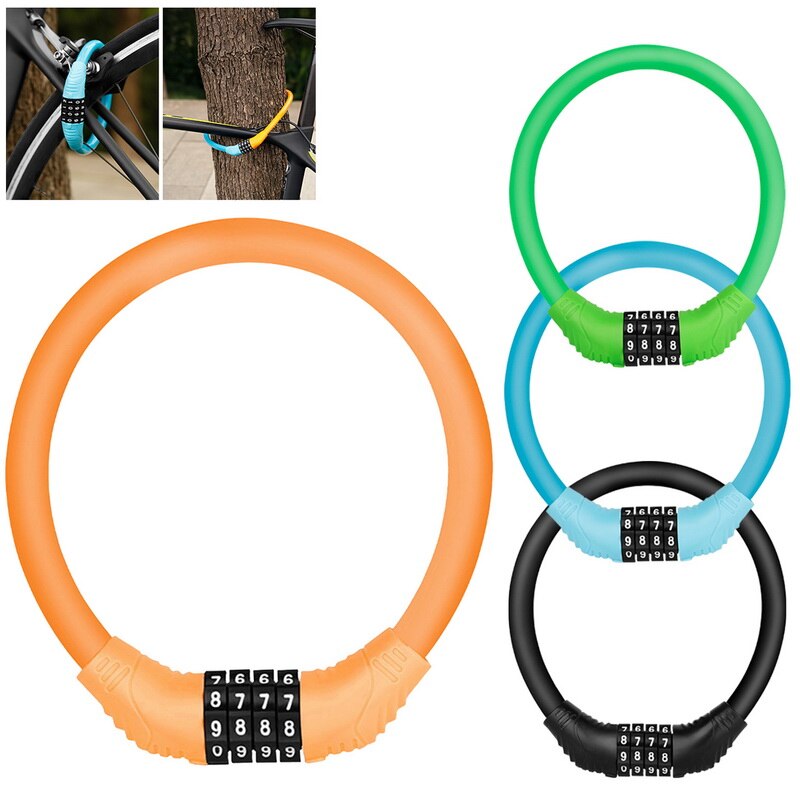 Bicycle Four-digit Password Lock Anti-theft Lock Mountain Bike Lock Dead Fly Bicycle Equipment Electric Motorcycle