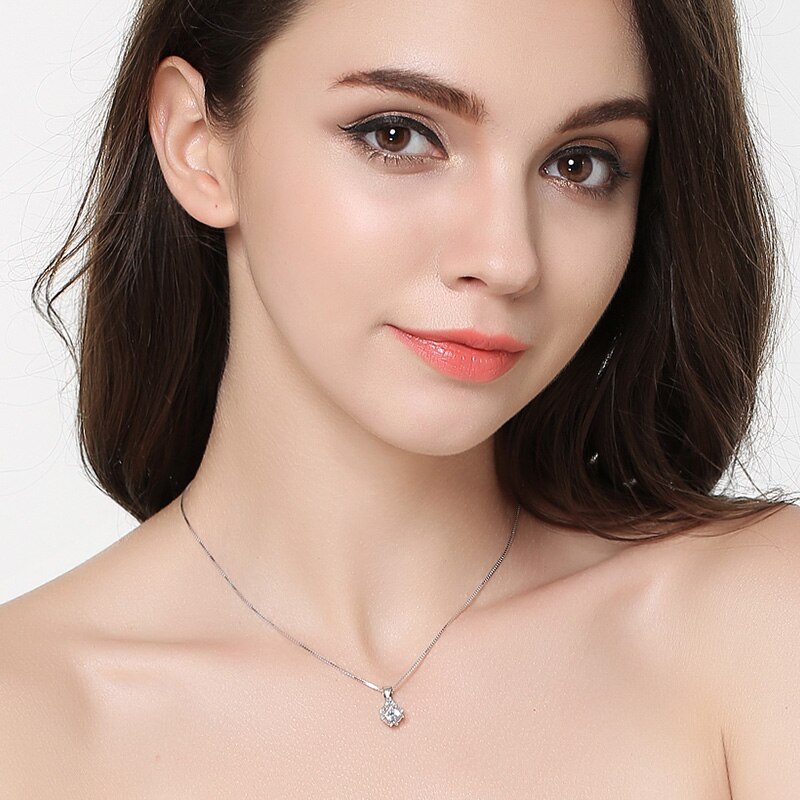 925 Sterling Silver Necklace Pendant Exquisite Women Classic Wedding Trendy Chain Fine Jewelry Discount