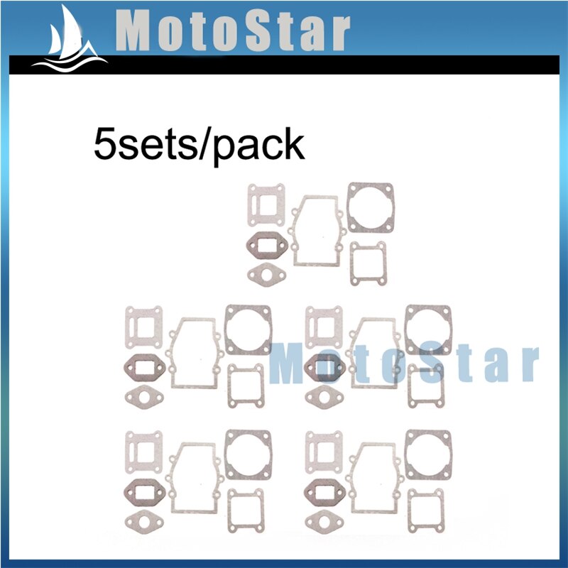 Kit de juntas de motor de Minimoto chino, para Mini Moto de 2 tiempos, 47cc, 49cc, Dirt Pocket Bike, Baby Crosser, ATV, Quad de 4 ruedas: 5sets