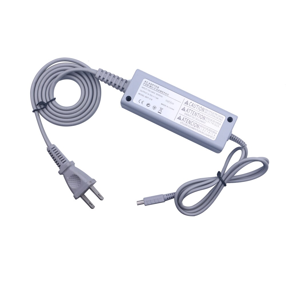 Adaptador de cargador de CA para Nintendo Wii U, controlador de mando, Joystick, fuente de alimentación de pared para el hogar para WiiU Pad, enchufe de EE. UU./UE,