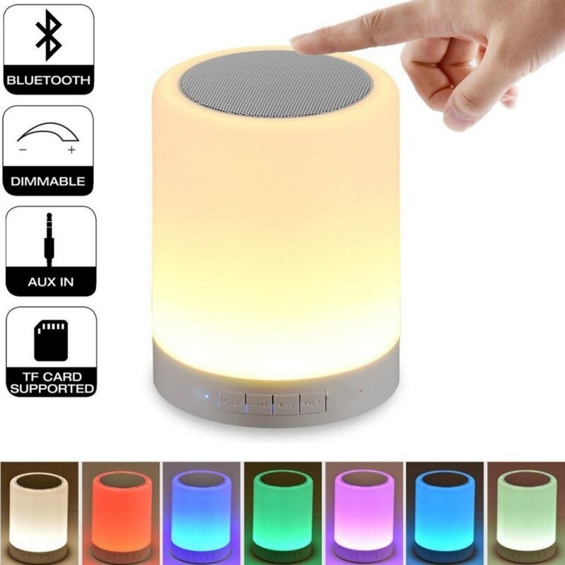 Altoparlante senza fili bluetooth Stage Light LED Light DJ Club Disco Party Lighting USB/TF/FM lampada a LED portatile con 7 colori