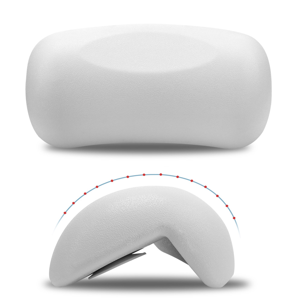 Almohada de bañera de SPA con ventosas, reposacabezas de bañera antideslizante, impermeable, suave, fácil de limpiar, accesorios de baño