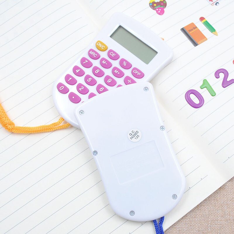 mini biuro 8-fragment kalkulator z smycz przenośny nauczania matematyki zasobów dla dzieci kreatywne artykuły szkolne narzędzie