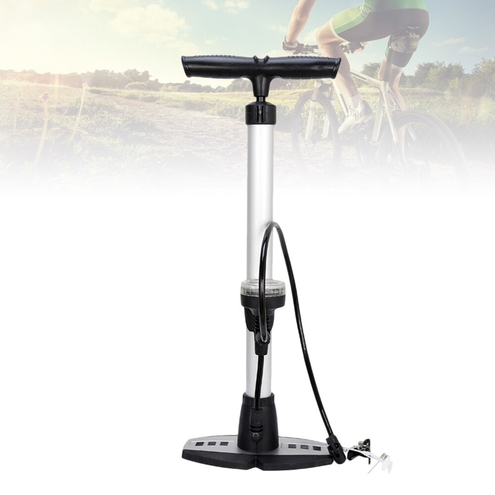 Aluminum Alloy High Pressure Bike Pump Portable Inflator Air Pump Tire Pump with Pressure Gauge